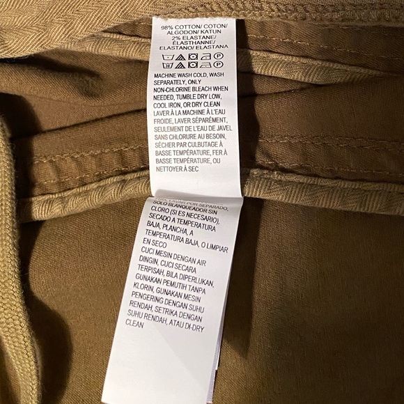 Lucky Brand military jacket olive green adjustable tie waist like new Small - Picture 2 of 9